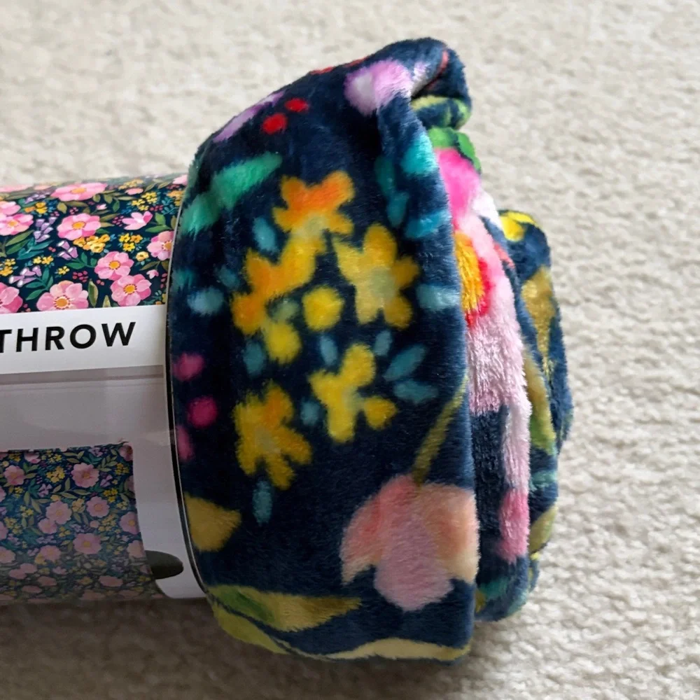 Pink/Green Floral Blanket